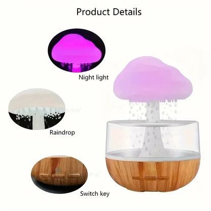 CloudMist: Rainbow Atmosphere Air Humidifier with Night Light and Essential Oil Diffuser