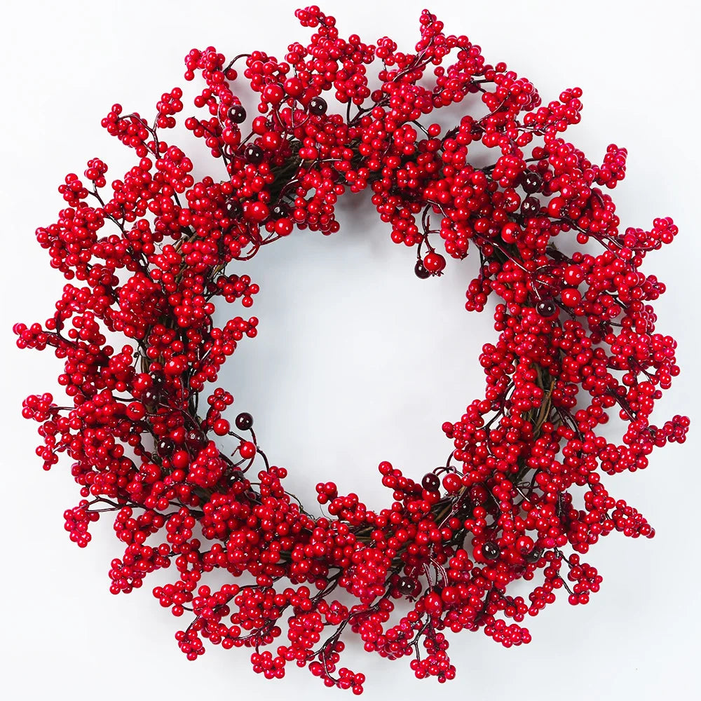 Festive Red Berry Door Garland