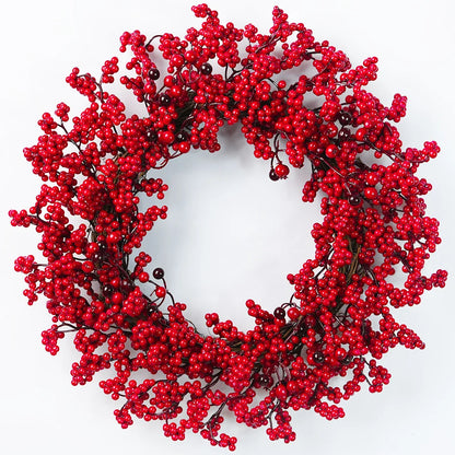 Festive Red Berry Door Garland