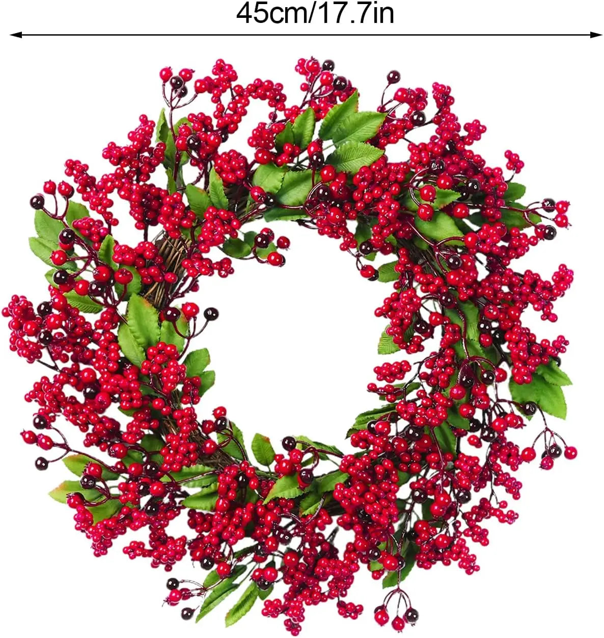 Festive Red Berry Door Garland