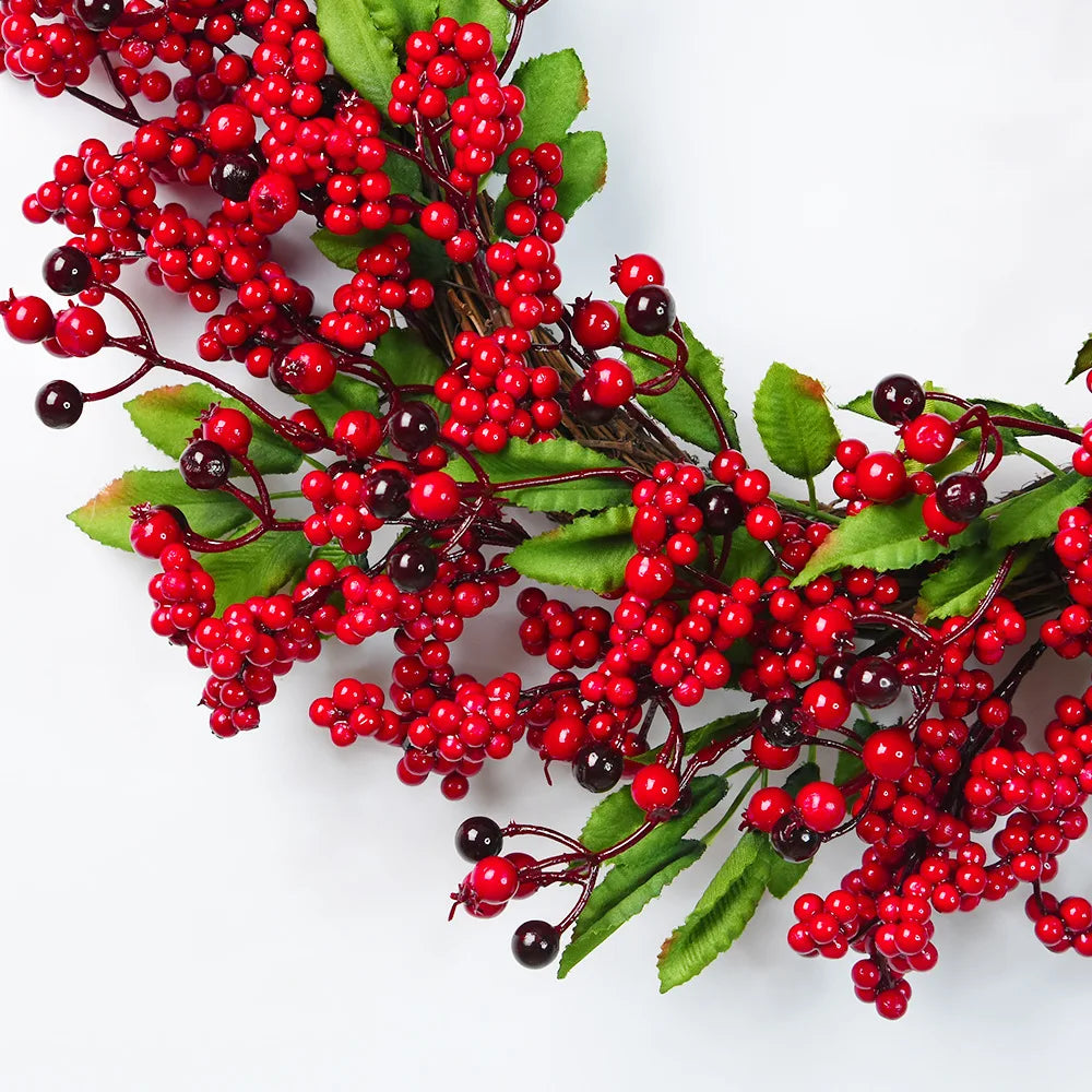 Festive Red Berry Door Garland