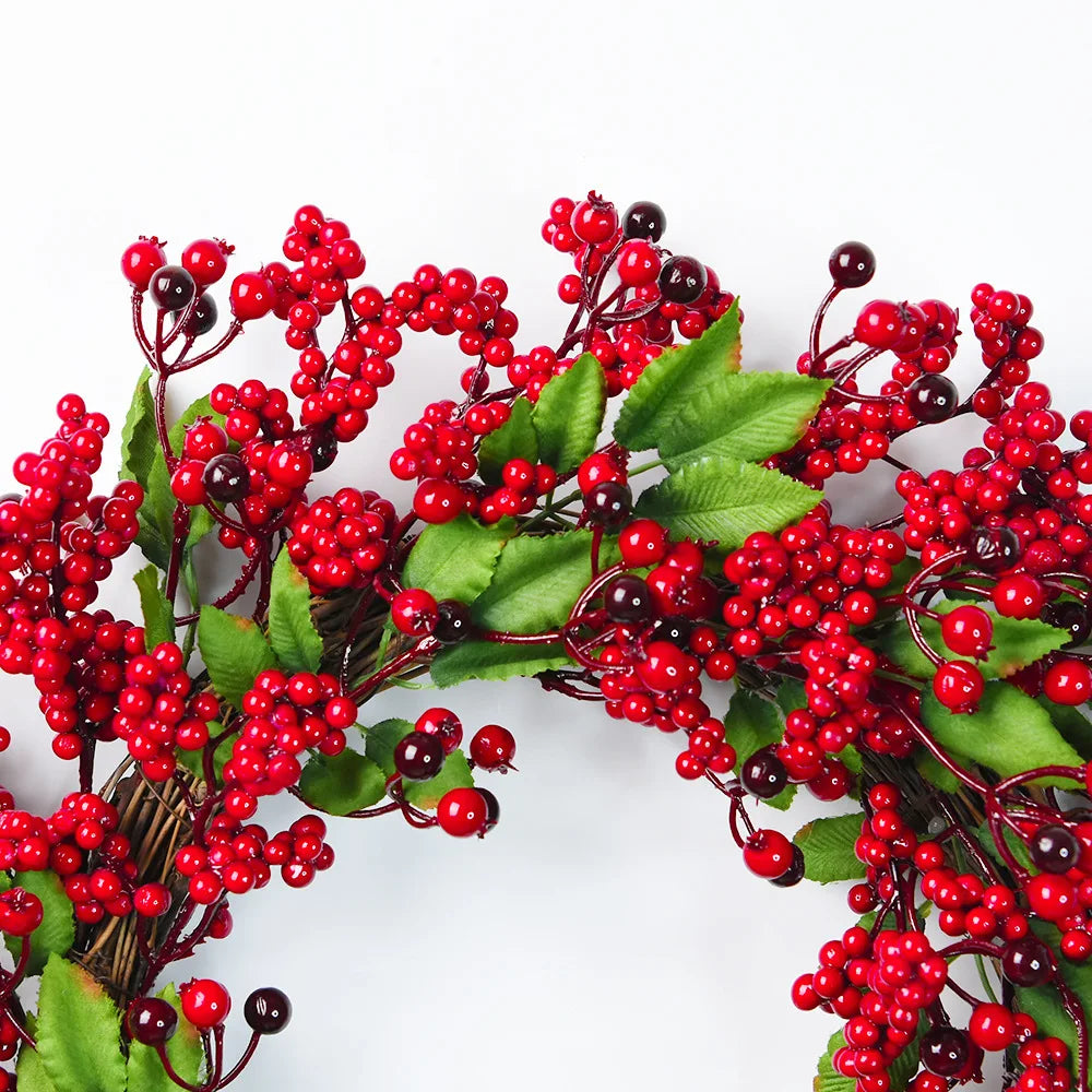 Festive Red Berry Door Garland