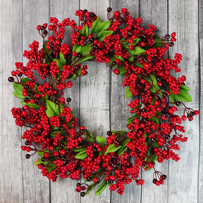 Festive Red Berry Door Garland