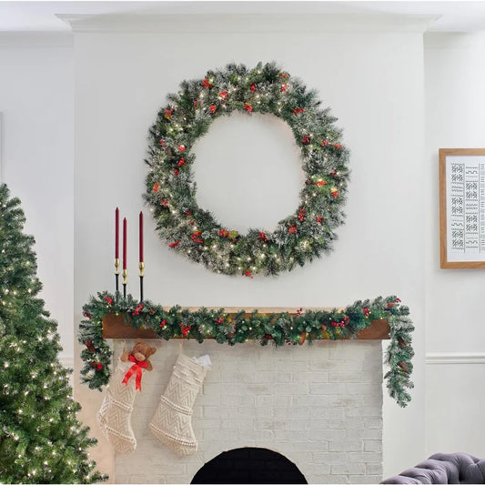 Winterberry Lighted Wreath